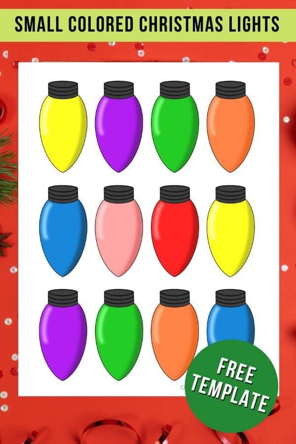 Free Christmas Light Template Printable For Crafts Garlands Etc