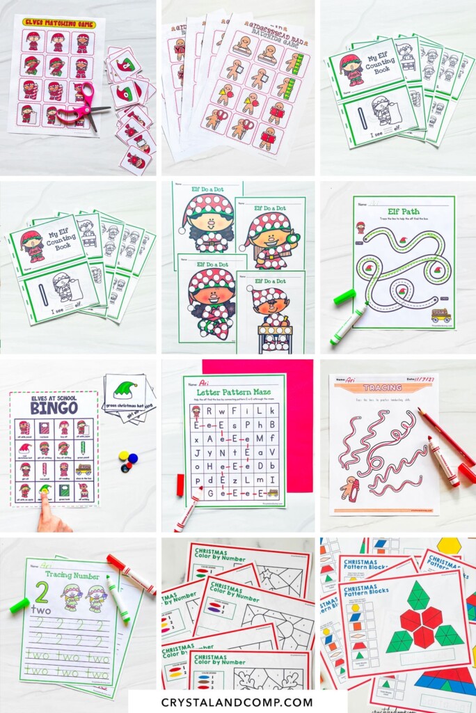 Free Christmas Preschool Printables CrystalandComp