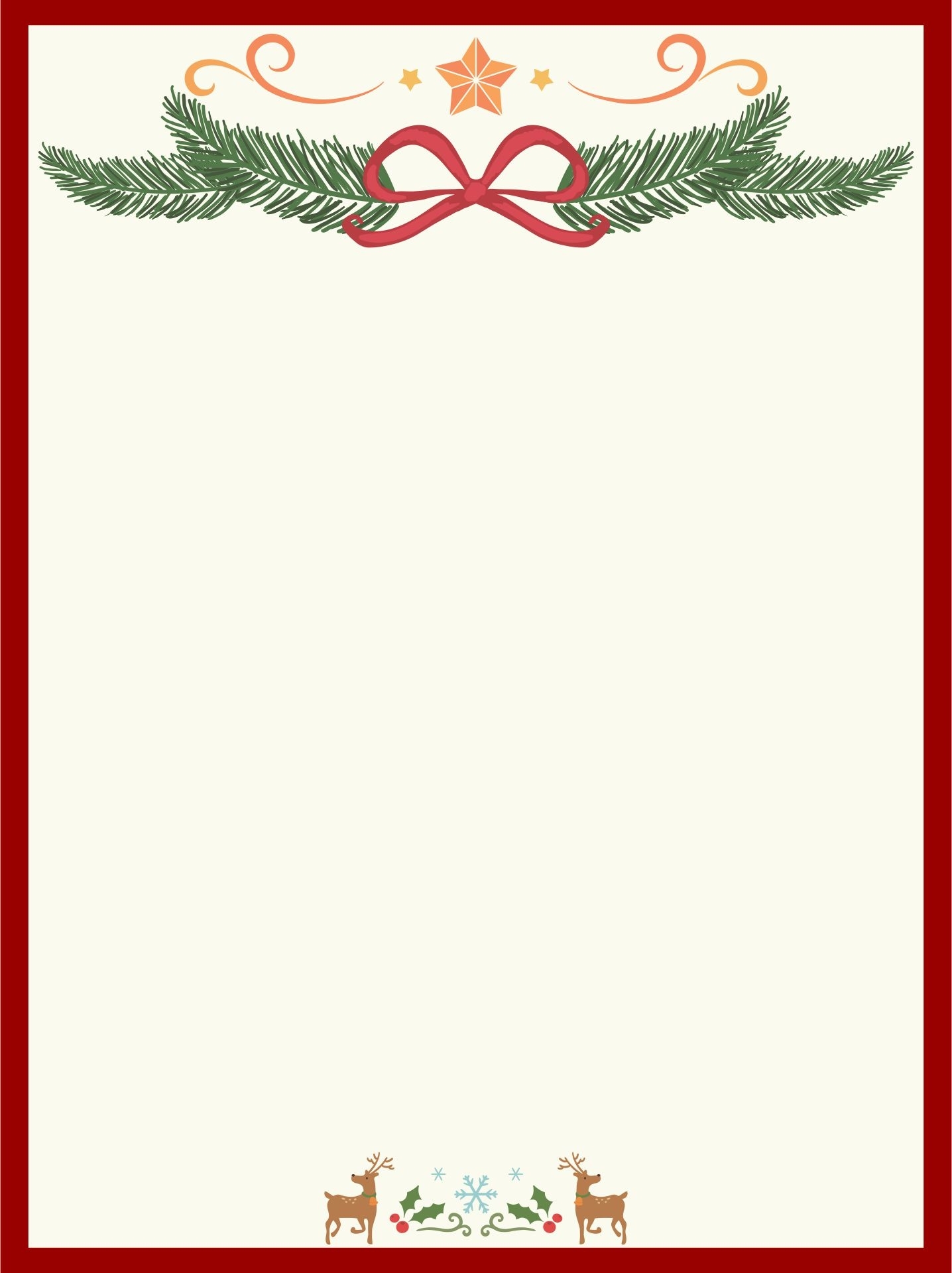 Free Christmas Stationery Printable Templates Fillable Form 2024