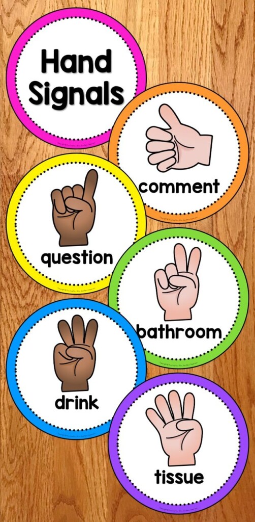 FREE Classroom Hand Signals Display Classroom Hand Signals Classroom 