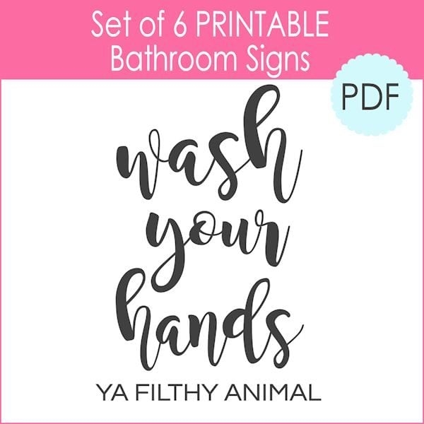 Free Cute Bathroom Printables