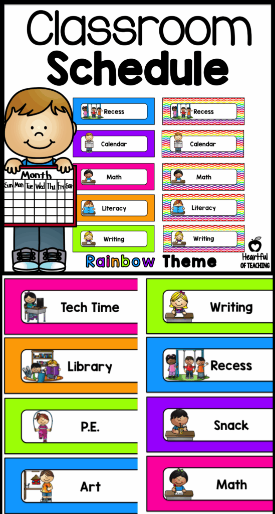 Free Daily Classroom Schedule Template Rillyhood