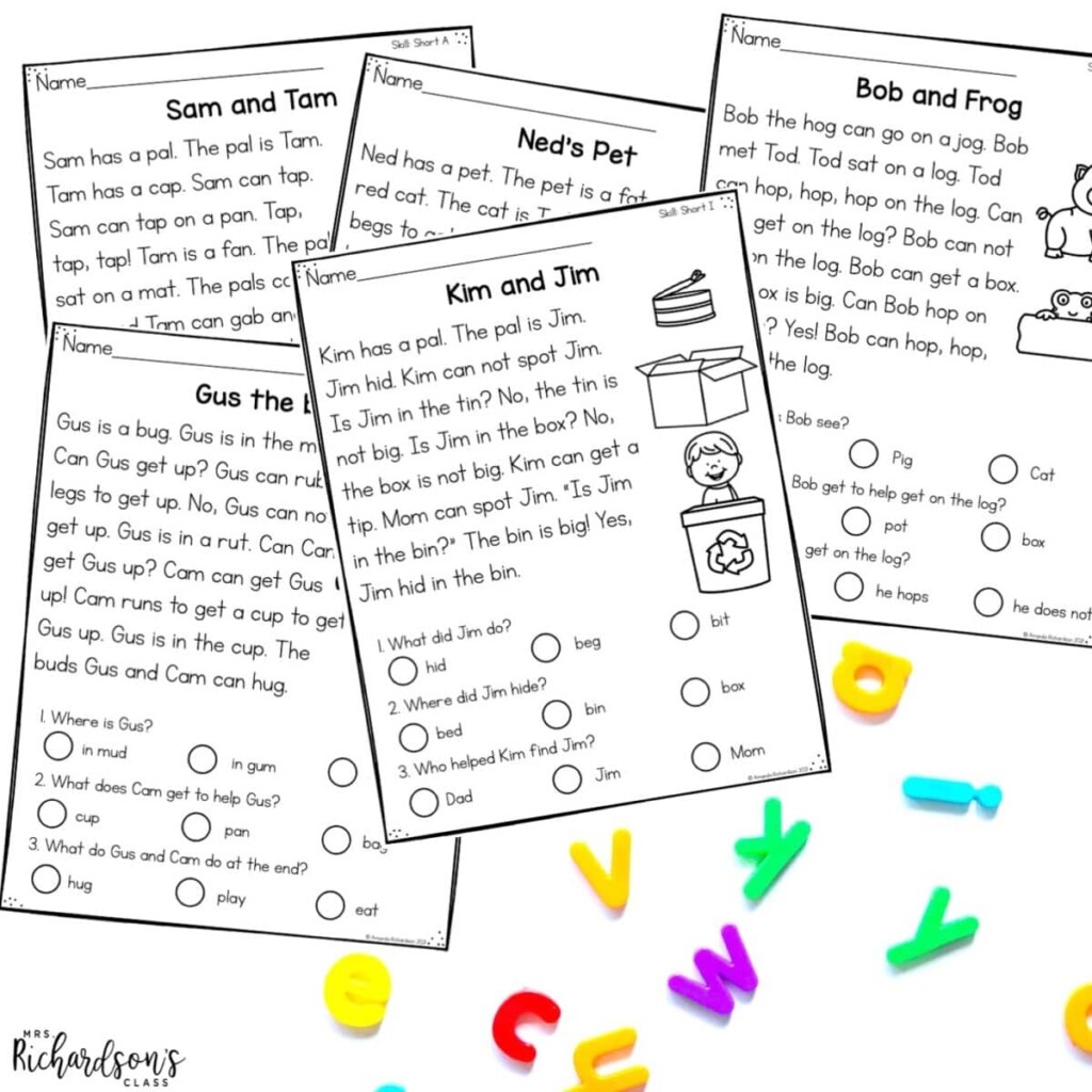 FREE Decodable Reading Passages Mrs Richardson 39 s Class