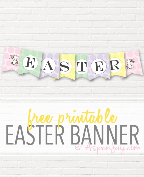 Free Easter Banner Printable Aspen Jay