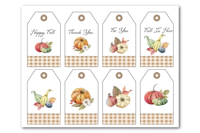 Free Fall Printable Gift Tags Heart 39 s Content Farmhouse