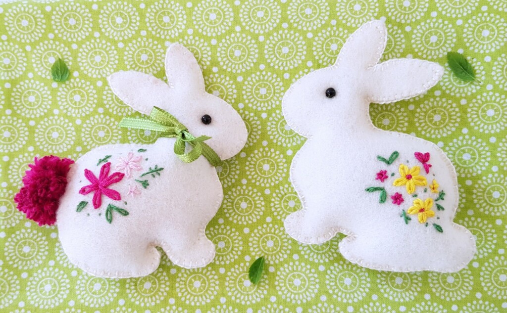 Free Felt Bunny Pattern For Hand sewing This Easter 39 s Decorations
