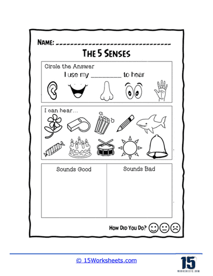 Free Five Senses Worksheet For Kindergarten Download Free Five Senses 
