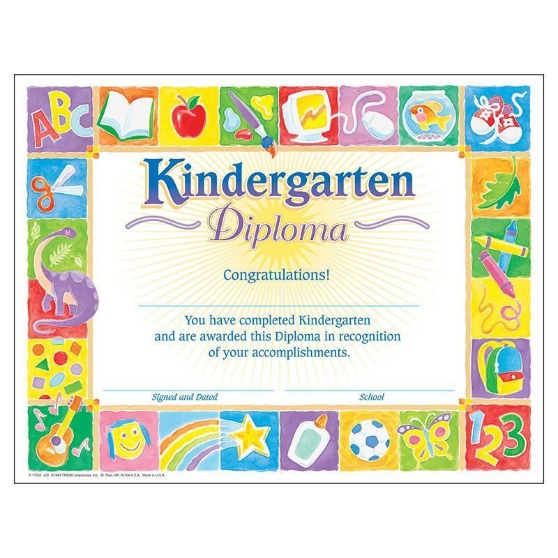 Free Kindergarten Diploma Printable