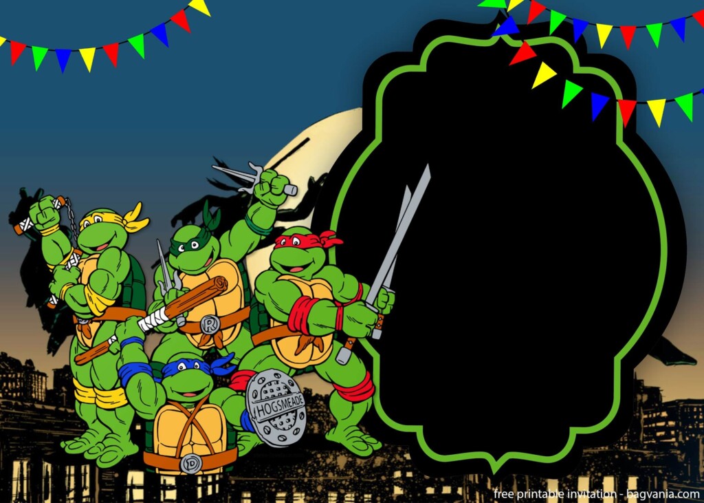 Free Ninja Turtle Printable Invitations Printable Form Templates And 