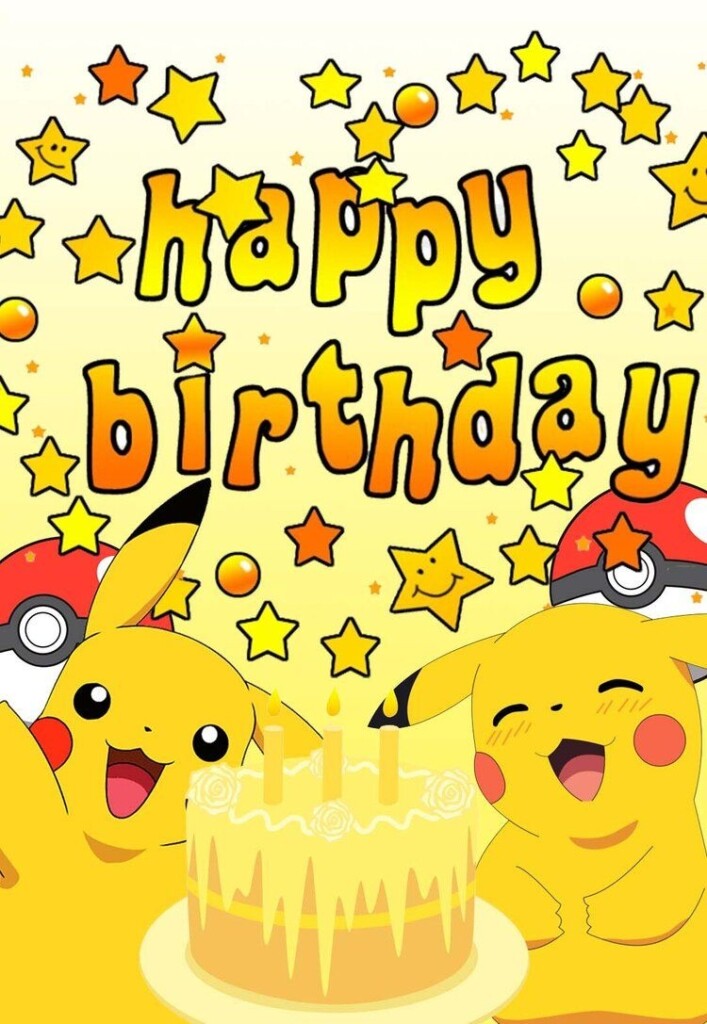 Free Pokemon Birthday Card Printables