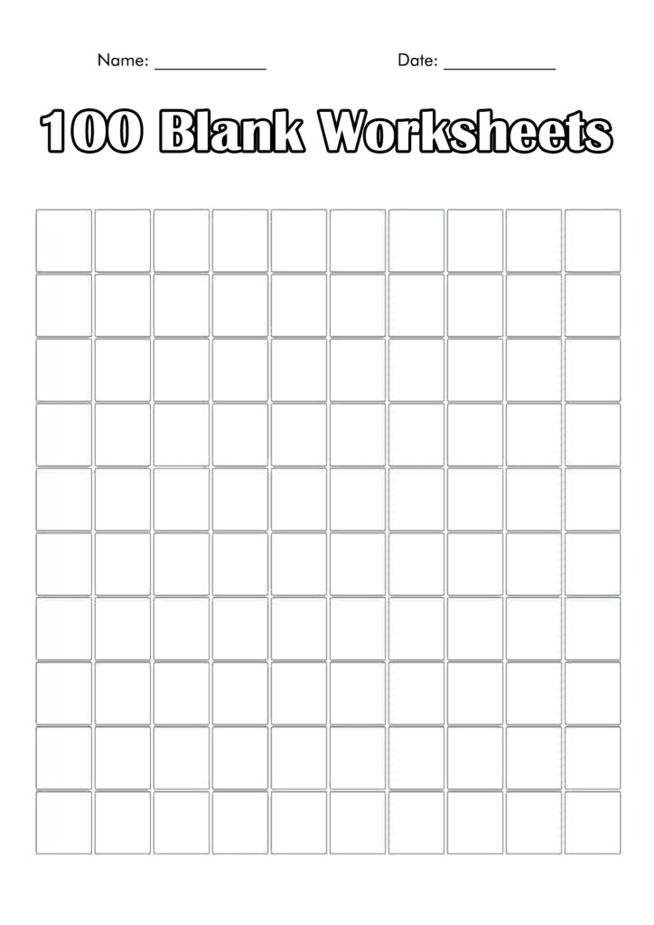 Free Printable 100 Chart Blank Francesco Printable