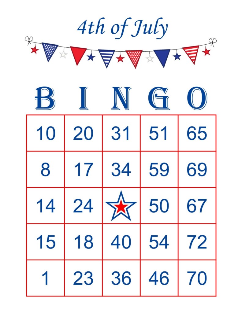 Free Printable 4Th Of July Bingo Cards Printable