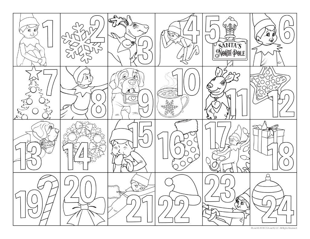 Free Printable Advent Calendar Coloring Page Printable New Year Banners