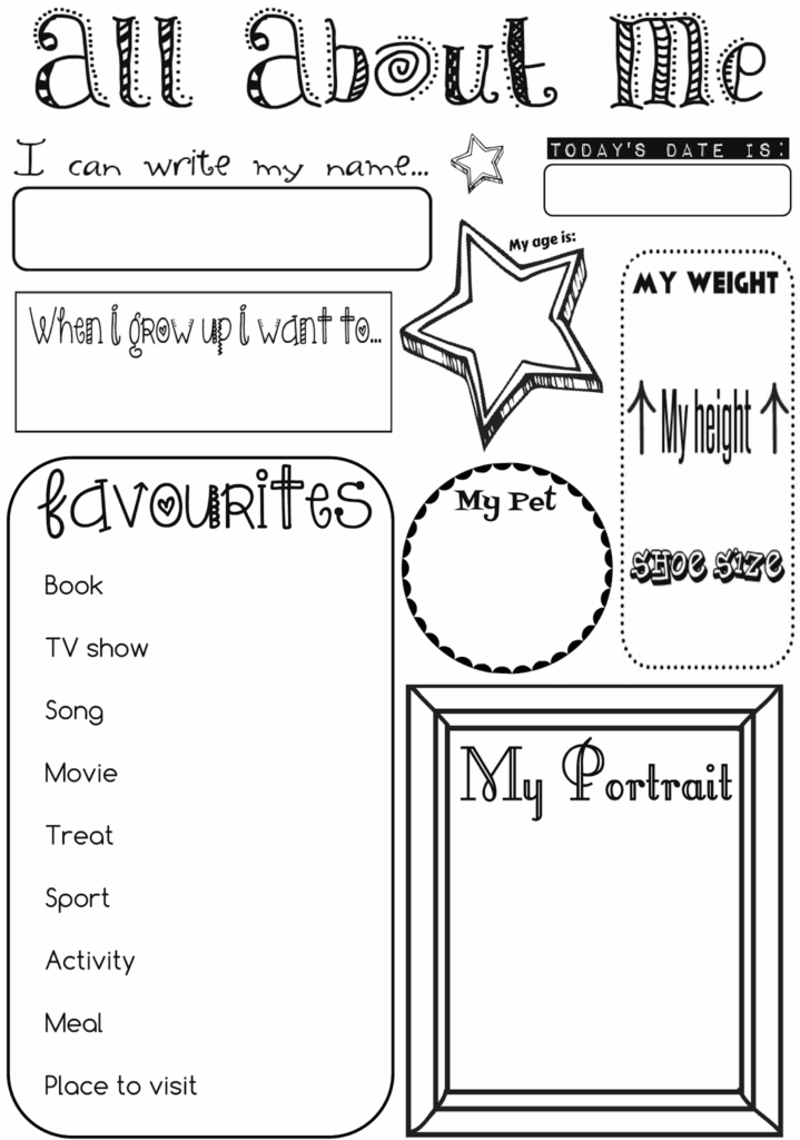 Free Printable All About Me Poster Free Printable