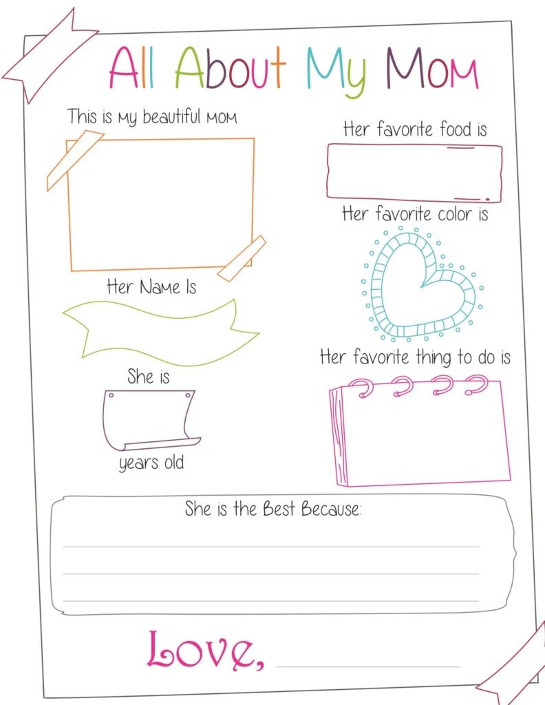 Free Printable All About My Mom Printable