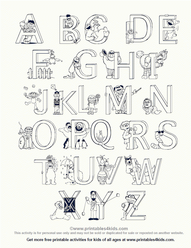 Free Printable Alphabet Coloring Pages A z Coloring Home
