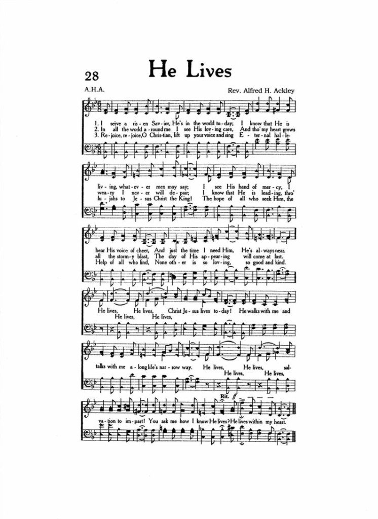Free Printable Because He Lives Sheet Music Printable New Year Banners