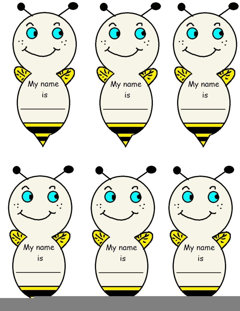 Free Printable Bee Name Tags FreePrintableTag