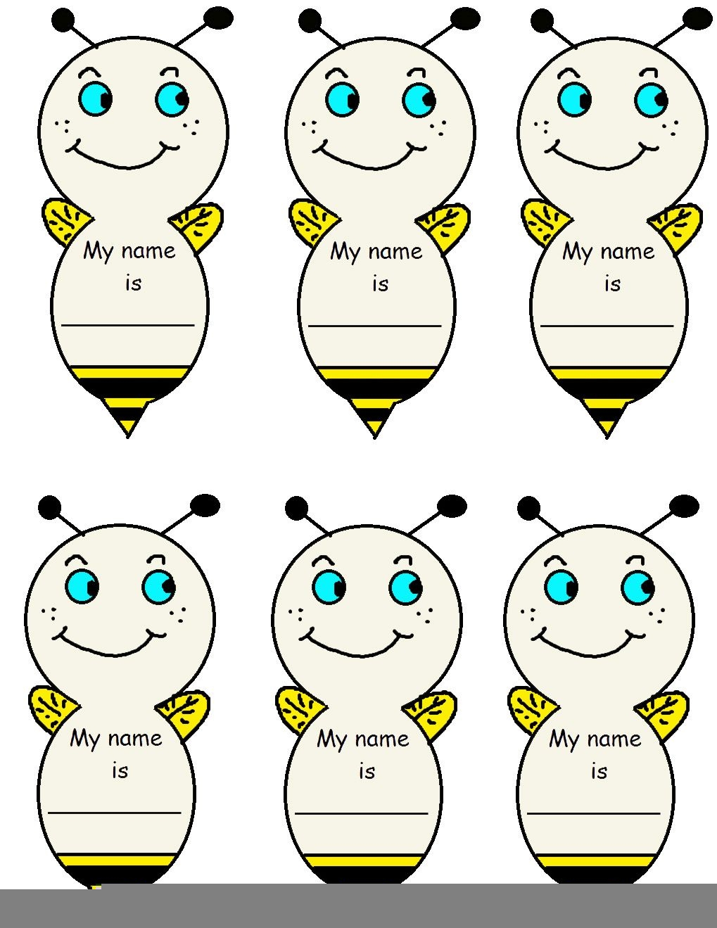 Free Printable Bee Name Tags FreePrintableTag