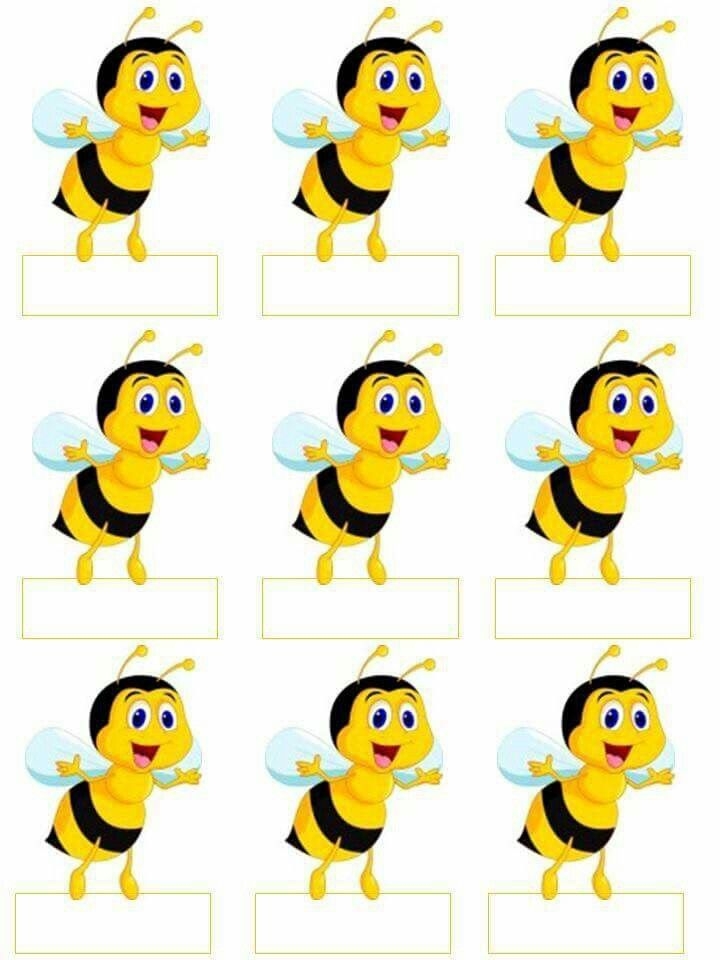 Free Printable Bee Name Tags Printable Templates By Nora