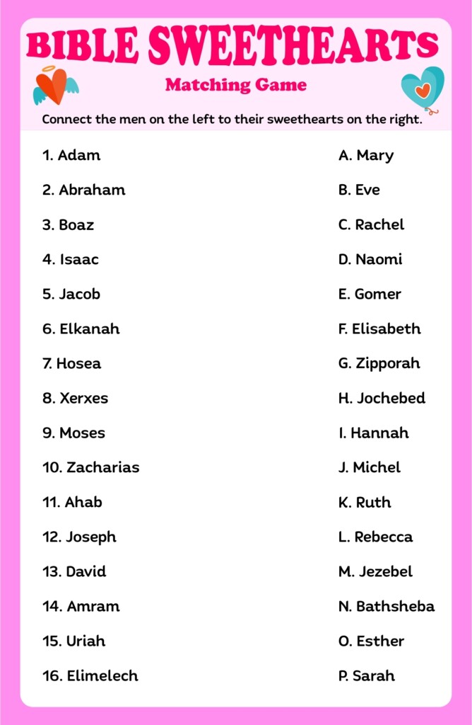 Free Printable Bible Games For Youth Free Printable Bible Heroes Quiz 