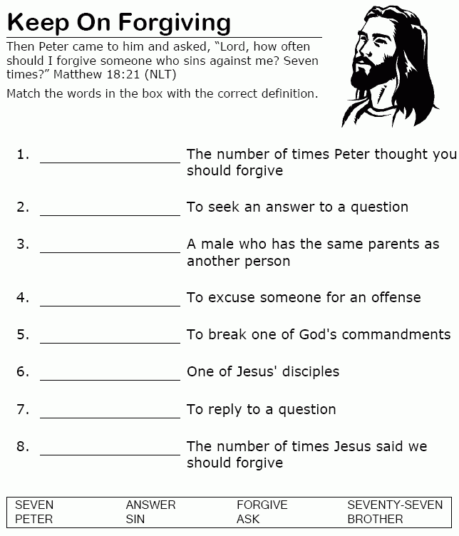 Free Printable Bible Study On Forgiveness Printable Calendars AT A GLANCE