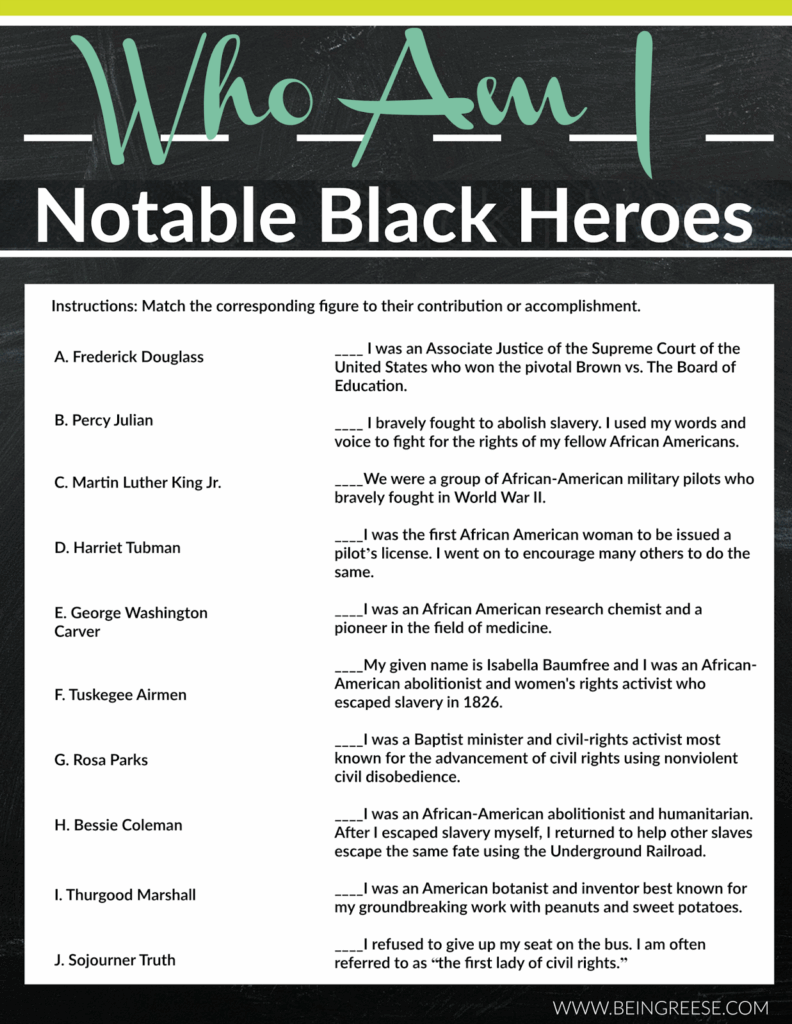 Free Printable Black History Skits Gerald Printable