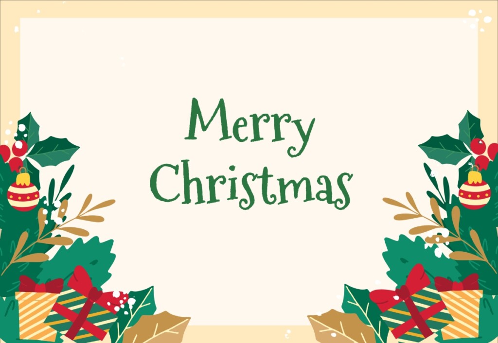 Free Printable Blank Christmas Card Template Edit Online Download 