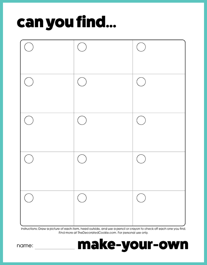 Free Printable Blank Scavenger Hunt Template Printable Templates