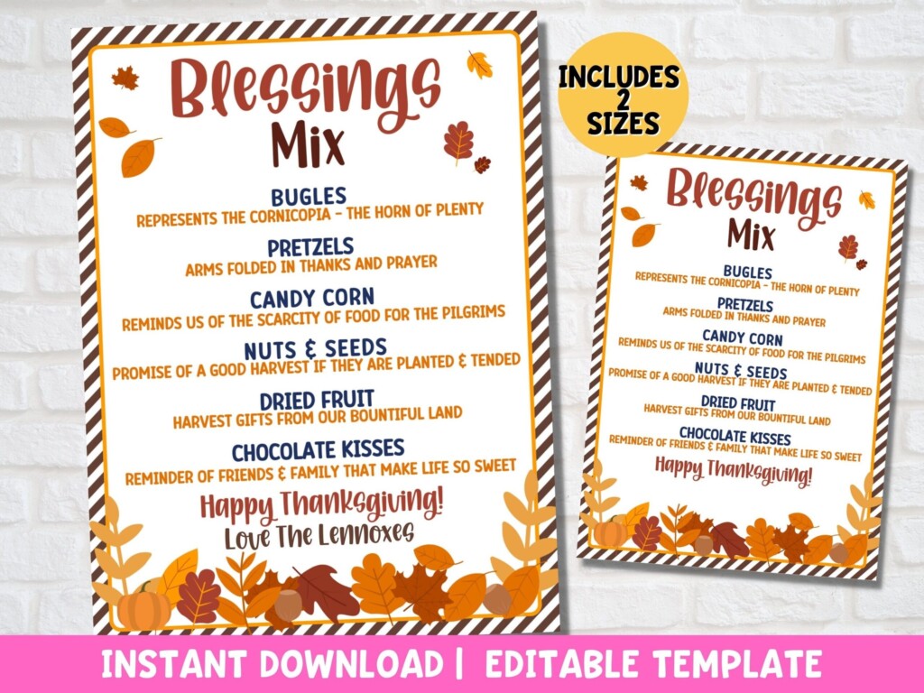 Free Printable Blessing Mix Printable Tags Free Printable