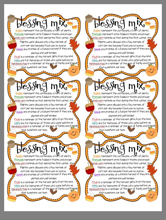 Free Printable Blessing Mix Printable Tags Printable Templates Free
