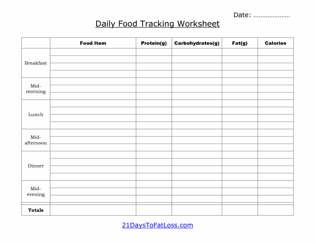 Free Printable Calorie Tracker Template Printable Templates