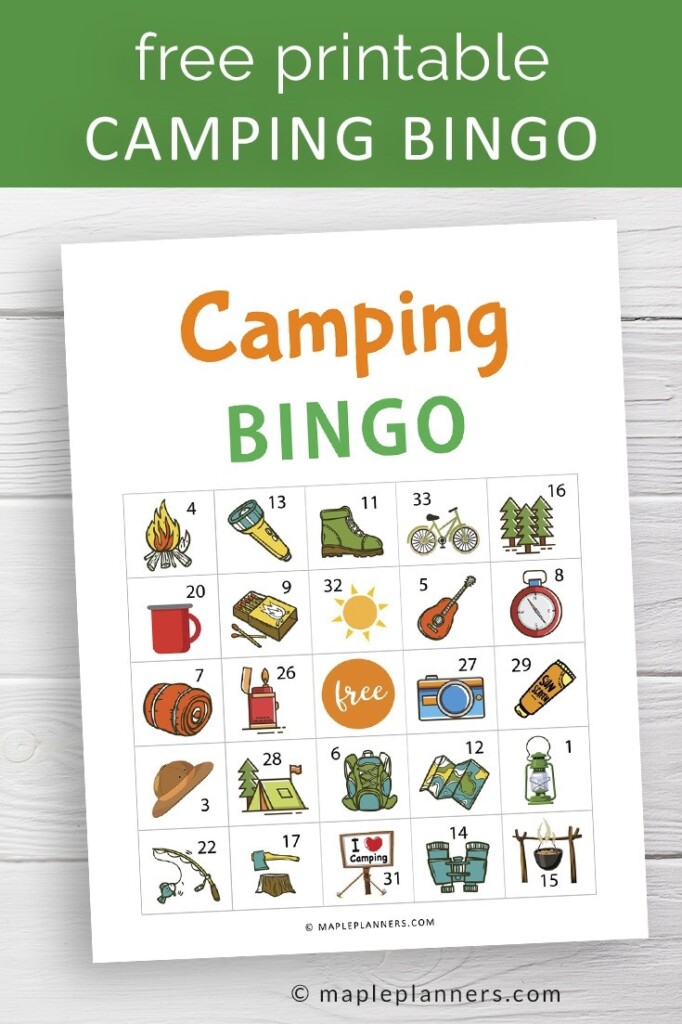 Free Printable Camping Bingo Fun Outdoor Activities For Kids