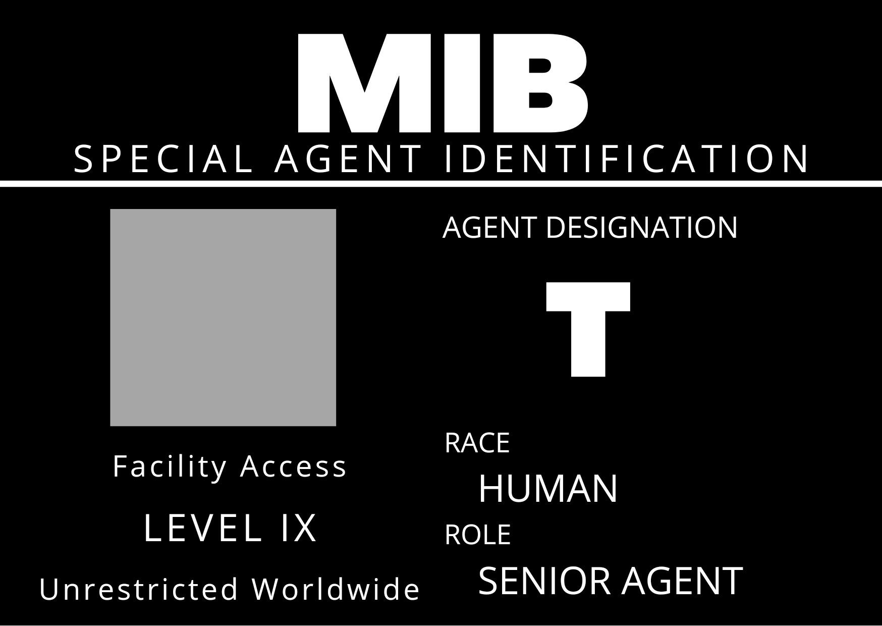 Free Printable Card Template Men In Black Badge Printable New Year