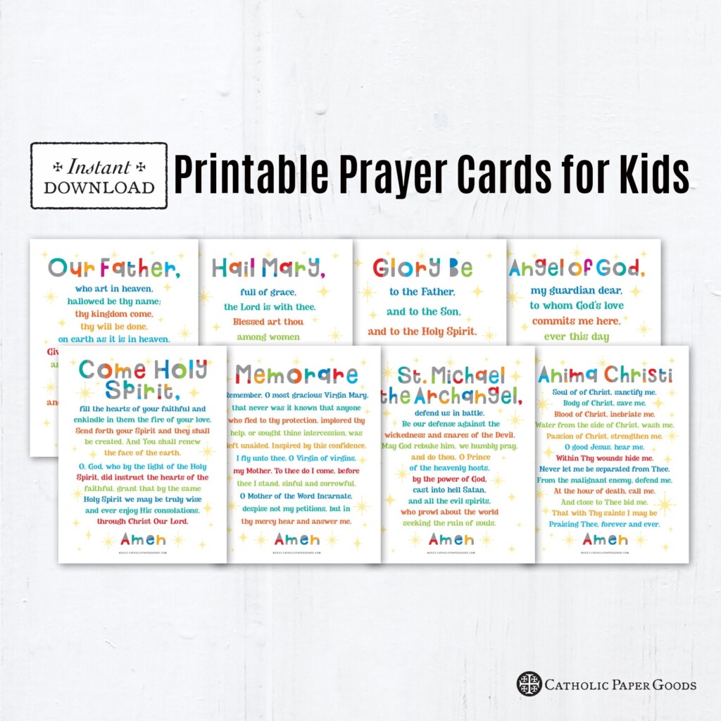 Free Printable Catholic Prayer Cards Printable Online