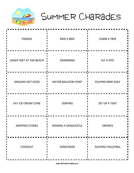 Free Printable Charades Cards For Adults Cheapest Wholesalers Www 