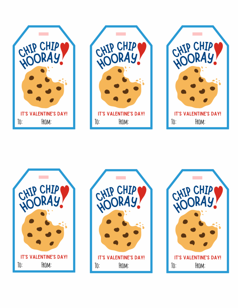 Free Printable Chip Chip Hooray Valentine Tags Baking You Happier