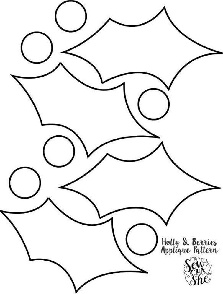 Free Printable Christmas Applique Patterns
