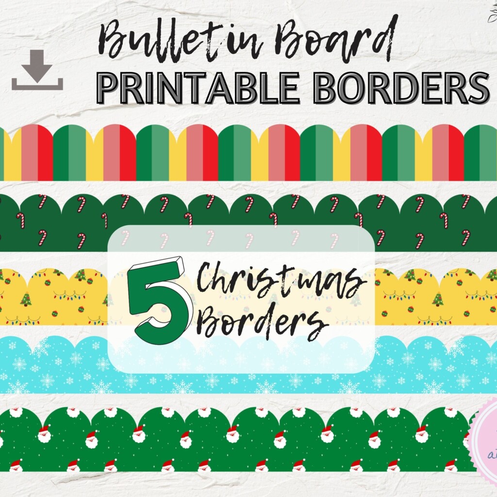 Free Printable Christmas Bulletin Board Borders FREE Printable A Z