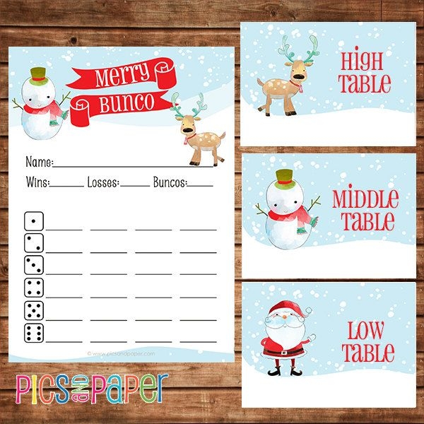 Free Printable Christmas Bunco Score Sheets Printable Templates