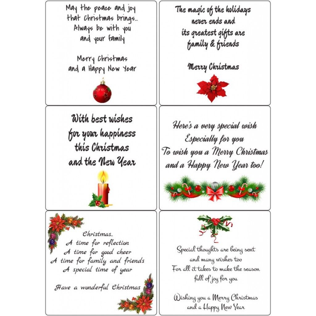 Free Printable Christmas Card Verses Printable Educational Posters