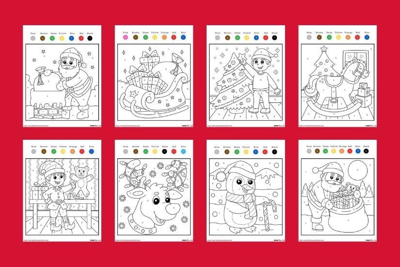 Free Printable Christmas Color By Number