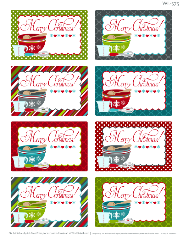 Free Printable Christmas Cookie Labels