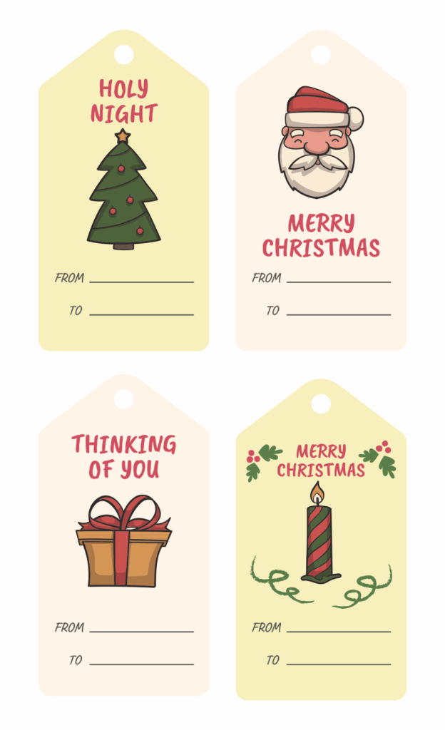 Free Printable Christmas Gift Cards Printable Word Searches