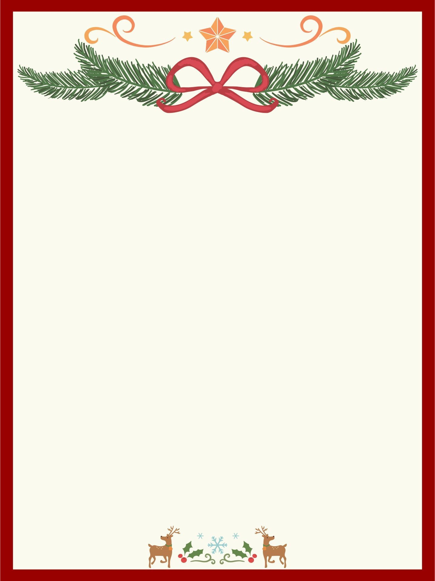 Free Printable Christmas Letterhead FREE Printable HQ