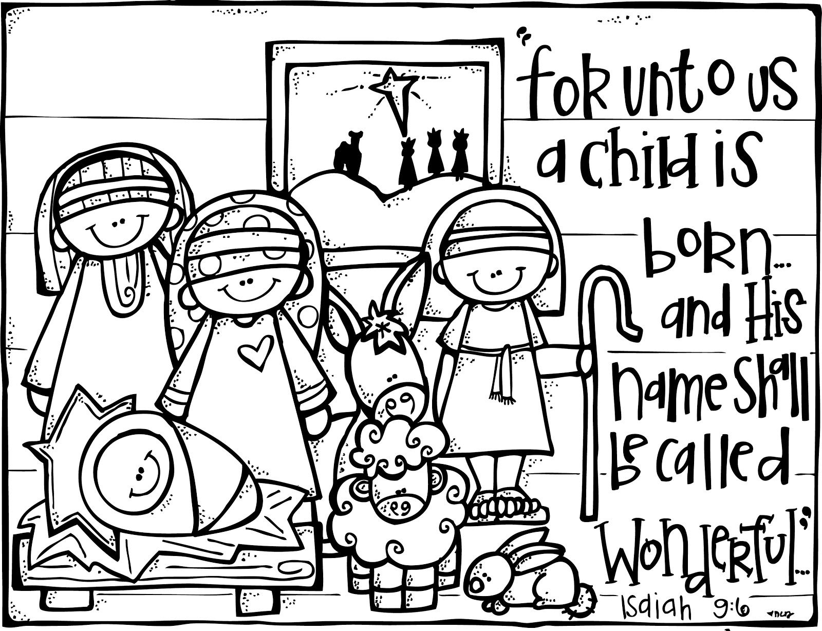 Free Printable Christmas Nativity Colouring Pages Cynthia K Brownlee