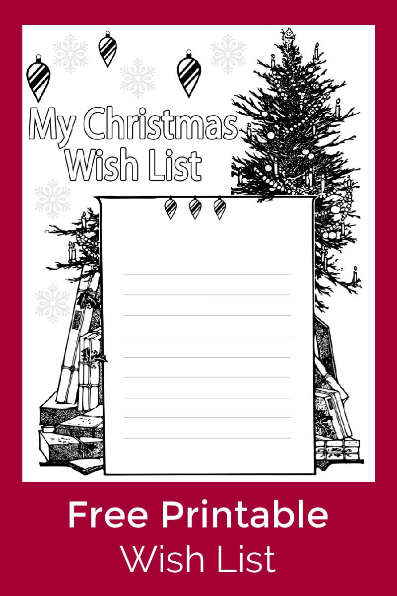 Free Printable Christmas Wish List Coloring Page