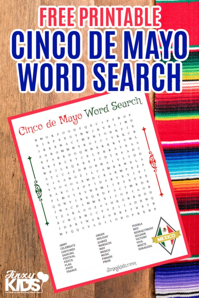 Free Printable Cinco De Mayo Word Search Puzzle Jinxy Kids