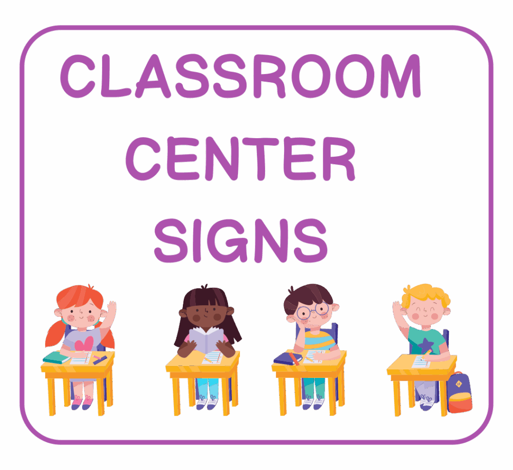 Free Printable Classroom Center Signs Printable Templates By Nora
