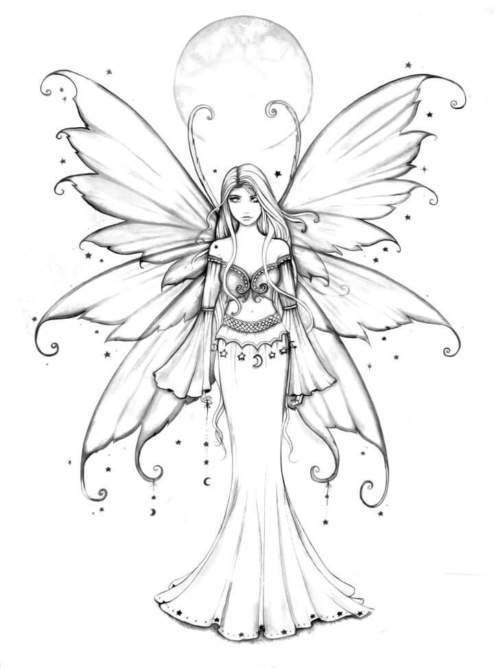 Free Printable Coloring Pages Fairies Adults At GetDrawings Free Download